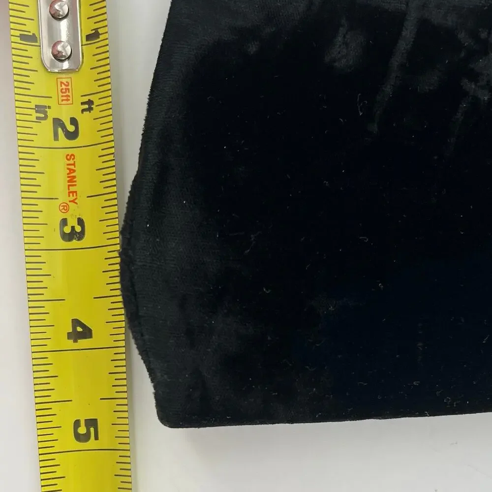 Vintage black velvet clutch evening bag